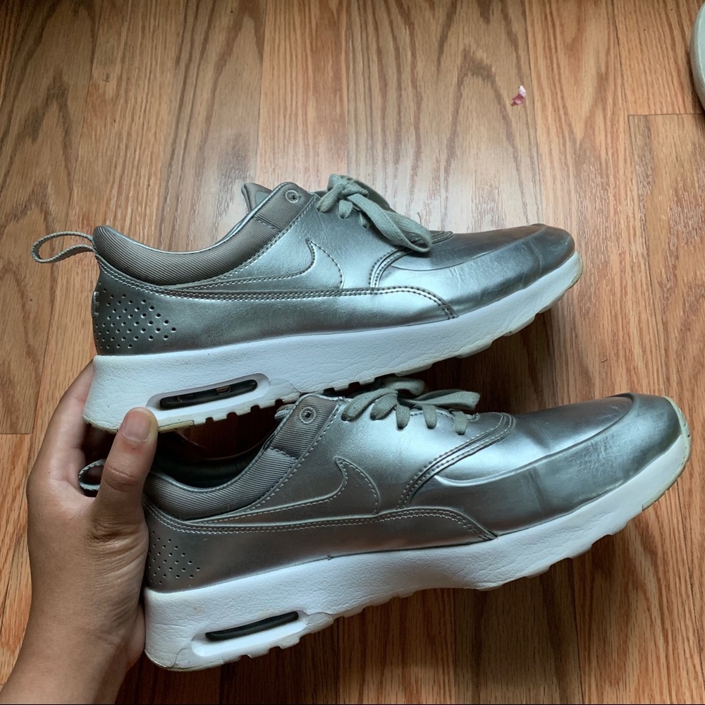 Nike Silver Metallic Air Max Thea